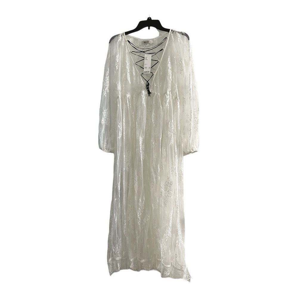 Urban Outfitters White Sheer Lace Madi Dress Small